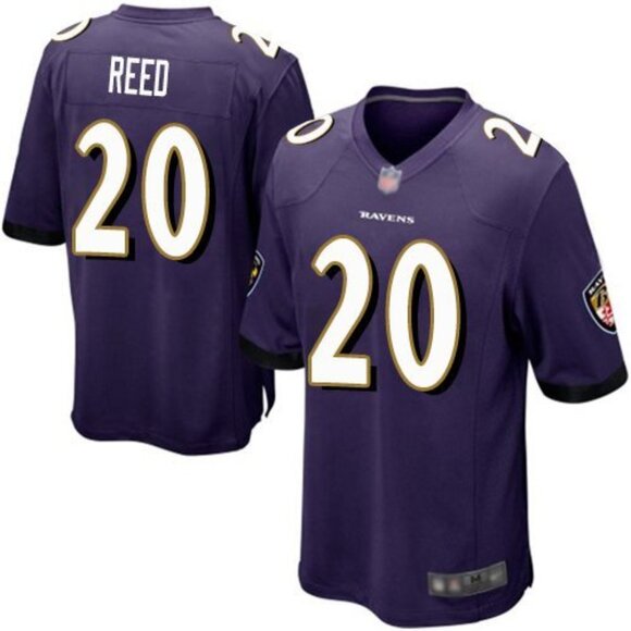 Mens Youths Kids Womens Ed Reed Purple Stitched Jersey